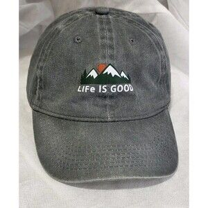 Life is Good Chill Cap LIG Mountains One Size Cap Hat Strap Back Baseball